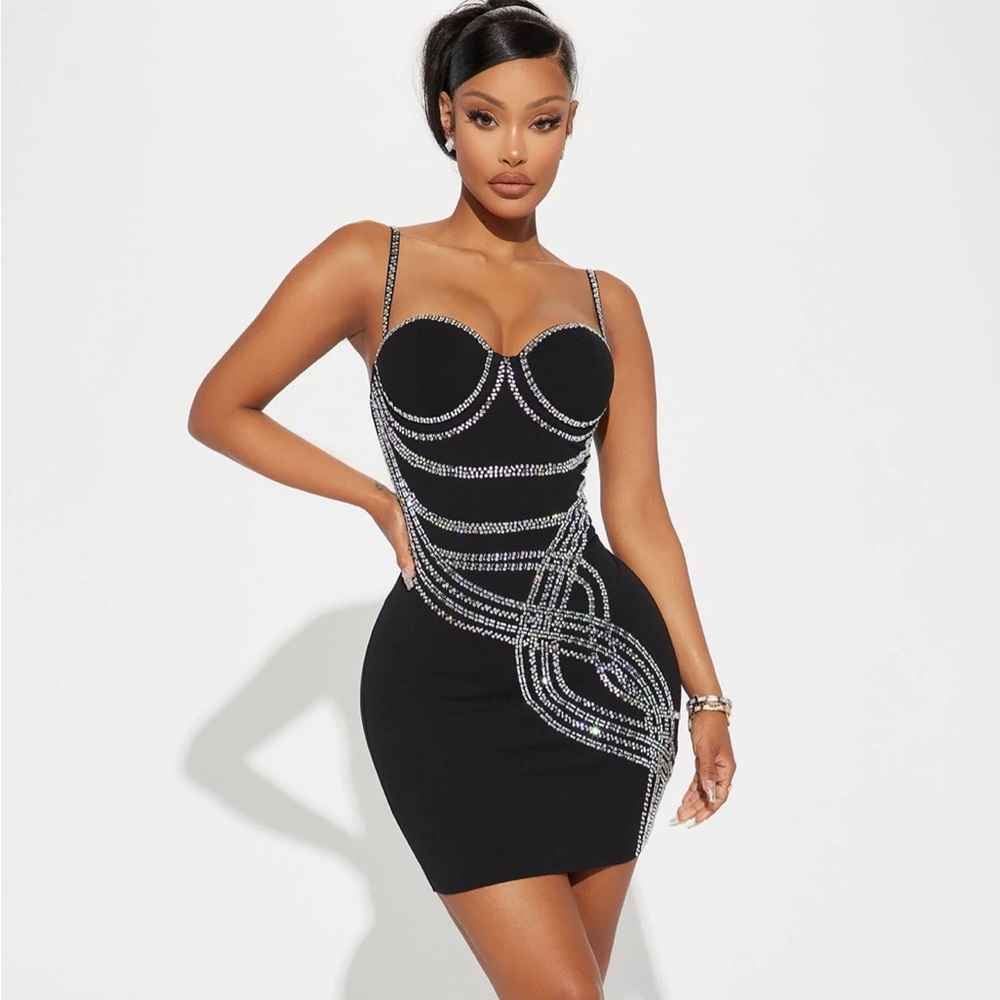 So Tempting' Embellished Mini Dress from Fashion Nova!